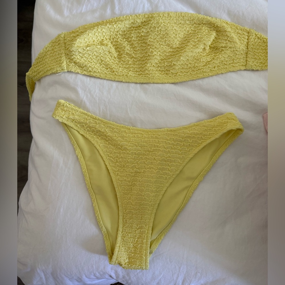 H&M pale yellow bikini